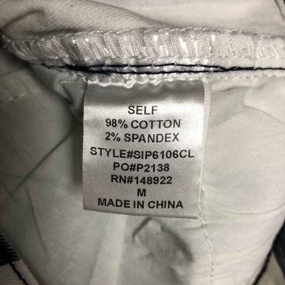 Saints and Hearts Flare Jeans Womens Size Medium Blue White Striped Bell Bottom - Picture 6 of 8